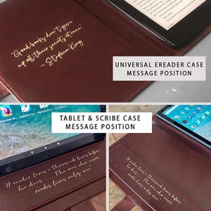 Book-look case for kindle, kindle paperwhite, colorsoft, oasis, scribe, kobo clara, libra and most e-readers. Faux leather covers. image 9