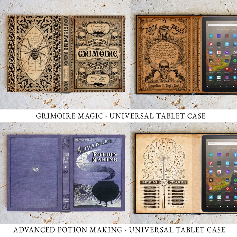 Kindle Fire and Universal 7 and 8 Inch Tablet Hardback Book Cover Cases image 2