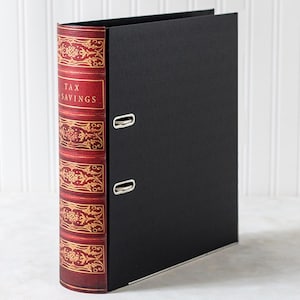 Pasta de arquivo ou pasta de arquivo personalizada com aparência de livro. A pasta perfeita para organizar documentos e prateleiras. Presente para amantes de livros e artigos de papelaria.