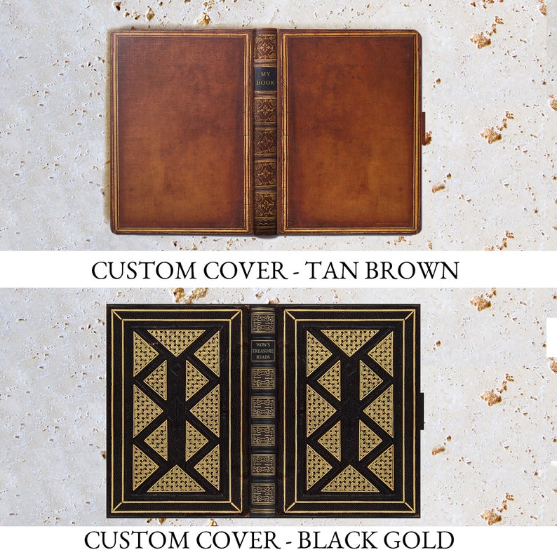 KleverCase Kindle and eReader Case with Personalised Luxury Faux Leather Classic Book Covers image 5