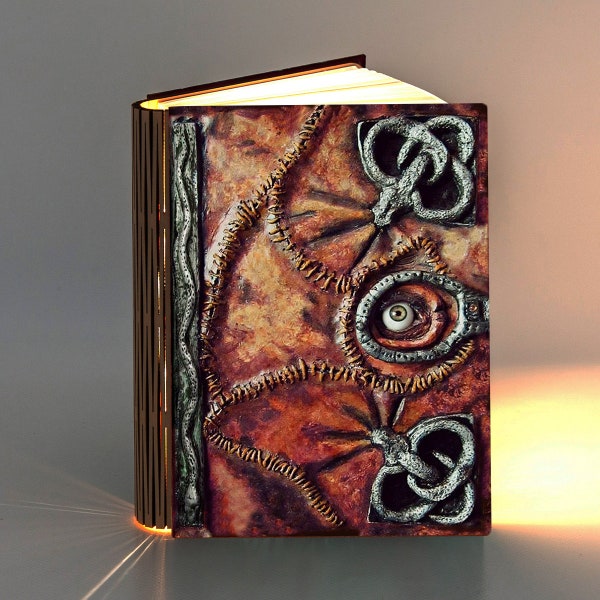 Hocus Pocus Themed Book Light for Desk, Reading, Floor or Night Lamp. Various Iconic Book Cover Designs.