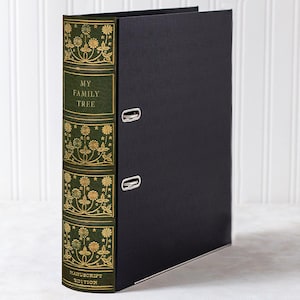 Pasta de arquivo personalizada estilo livro ou pasta de arquivo. A pasta perfeita para organizar documentos e prateleiras. Presente para amantes de livros e artigos de papelaria.