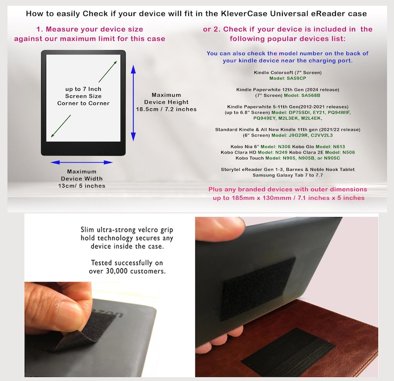 Book-look Universal Ereader Case for Kindle, Paperwhite, Colorsoft ...