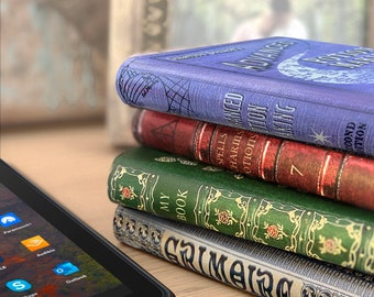 KleverCase Fundas universales para iPad, Kindle Fire y tabletas de 7 a 10 pulgadas. Varios diseños de portadas de libros icónicos.