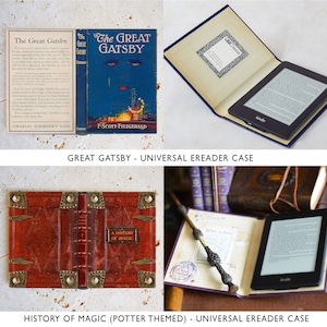 KleverCase Funda universal para Kindle y eReader o tableta con varios diseños icónicos de portadas de libros de tapa dura. imagen 4
