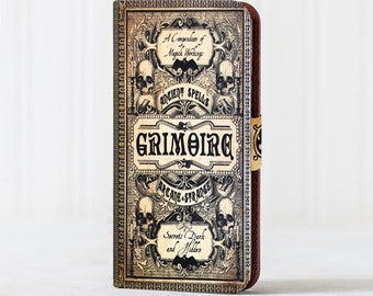 iPhone and Samsung Phone Case with Classic Book Covers by KleverCase - Grimoire Magic Spells