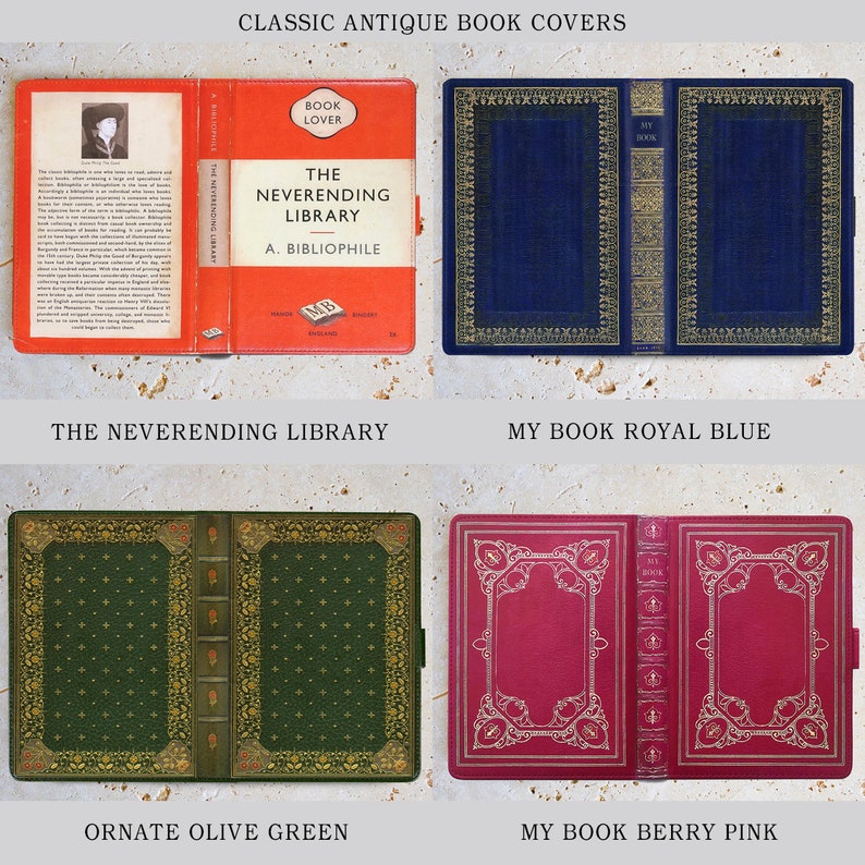 KleverCase Kindle Paperwhite Universelle eReader-Hülle mit verschiedenen ikonischen klassischen Buchcovern. Bild 5