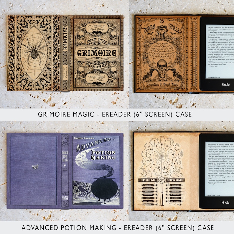 KleverCase Universal Kindle and ereader or Tablet Case with Various Magic and Hogwarts Inspired Book Cover Designs. Bild 5