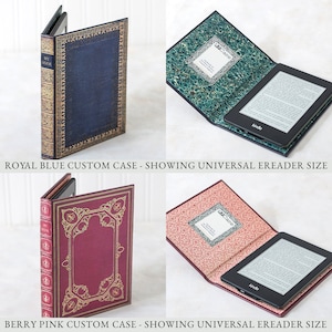 KleverCase Personalised Universal eReader and Kindle or Tablet Classic Book Case. Customised Spine and Front Antique Book Cover Designs. imagem 3