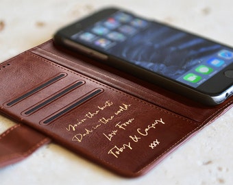 KleverCase Personalisierte Kunstleder Tasche für iPhone und Samsung Smartphones
