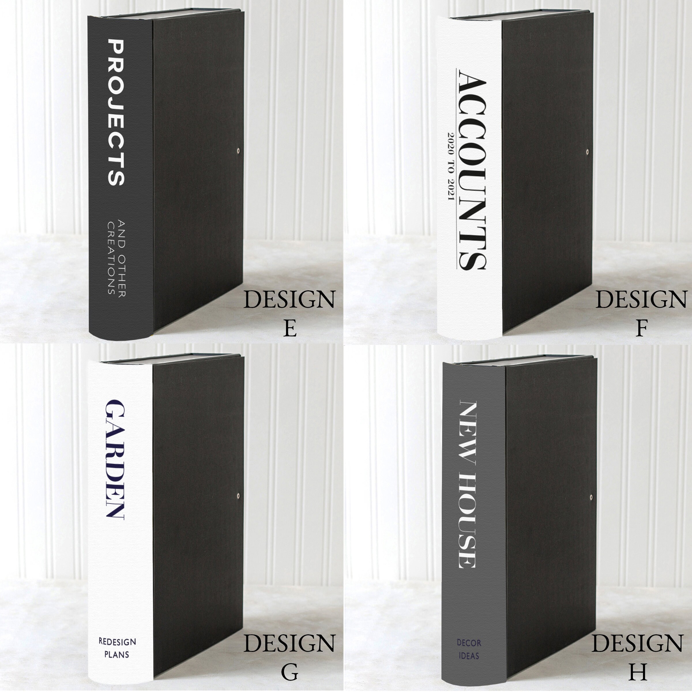 Modern Book Style Customised Office Files - Etsy UK