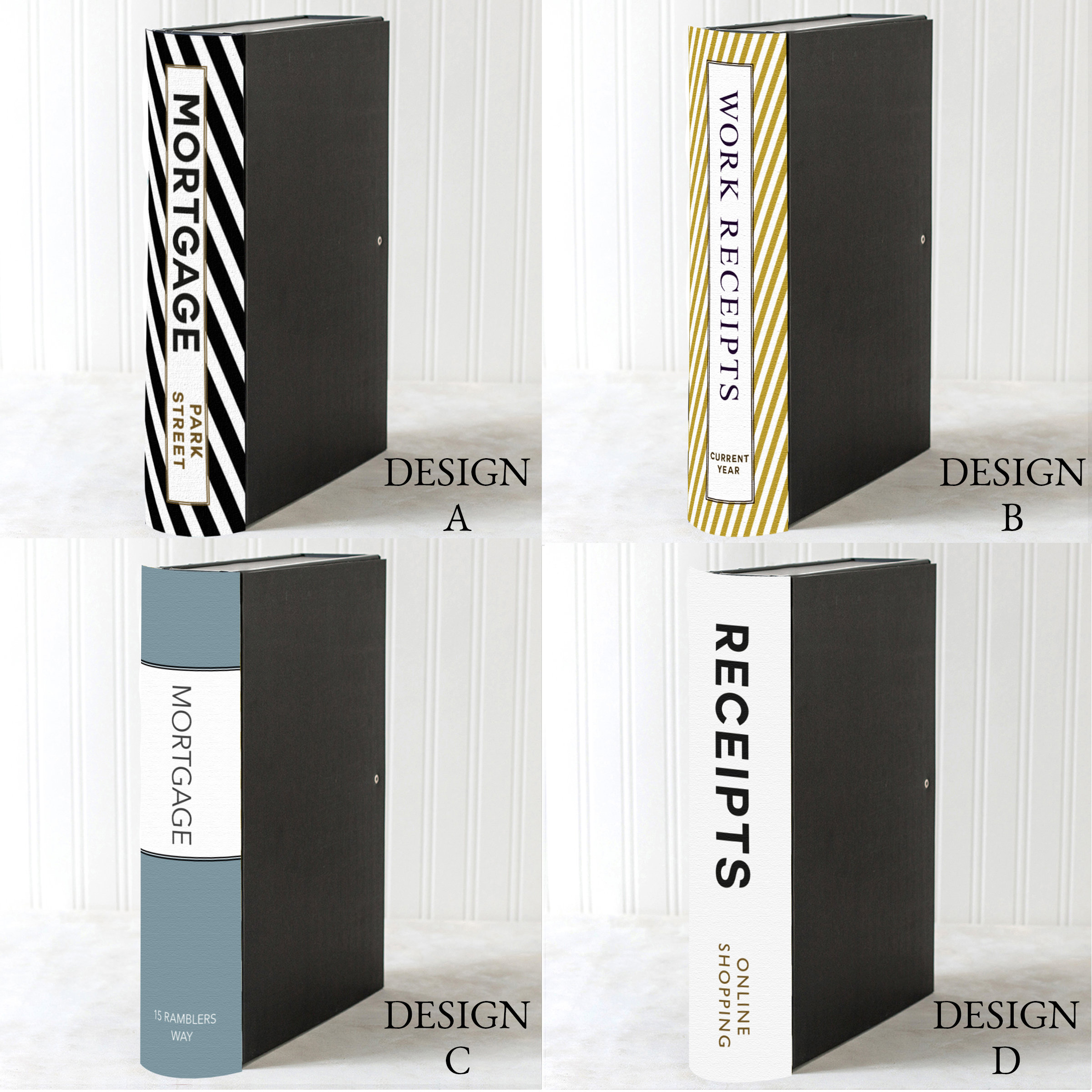 Modern Book Style Customised Office Files - Etsy UK