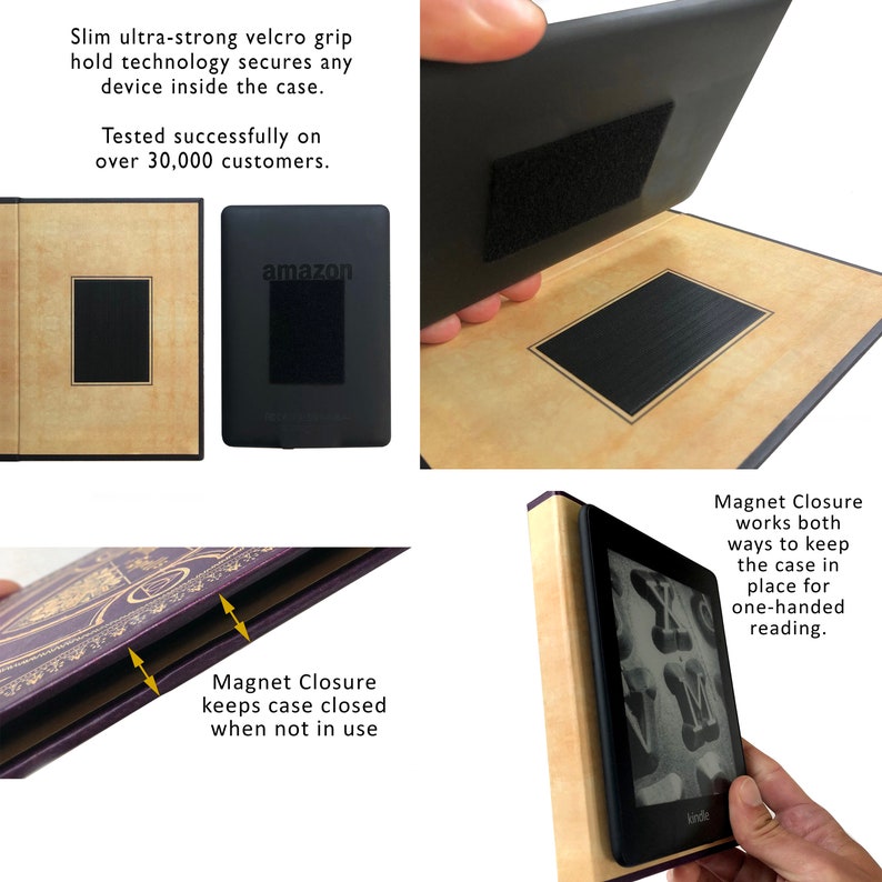 Fundas tipo libro de tapa dura para tabletas Kindle Fire y Universal de 7 y 8 pulgadas imagen 9