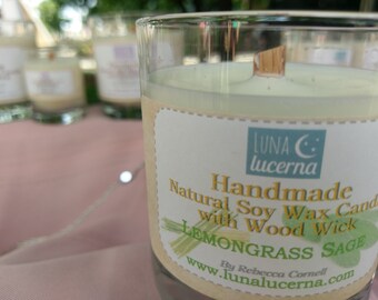 Świeca sojowa Woodwick | Kolekcja zapachów Summer & Herb | Całkowicie naturalna | zapachowa | trzaskająca | wielokrotnego użytku