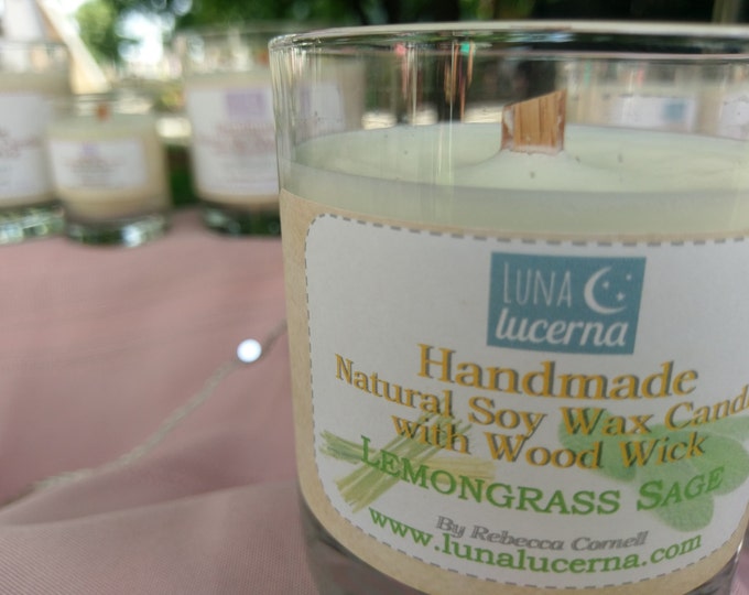 Featured listing image: Soy Woodwick Candle | Summer & Herb Fragrance Collection | All Natural | scented | crackle | reusable