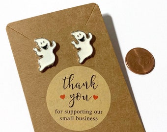 Spooky Ghost Earrings, ghosts, Halloween jewelry, stud earrings, post earrings, ghost earrings,Halloween, Fall jewelry, Halloween gifts