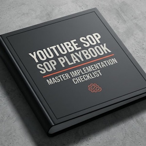 Stop Guessing YouTube Algorithm: YouTube SOP Playbook & Master Checklist | Creator Growth Guide, Notion Ready