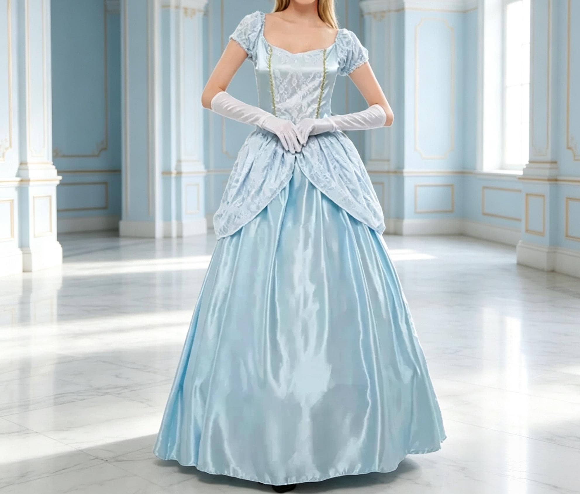 cinderella fancy dress ladies Adult Costume subcat_Sleeveless-Dresses