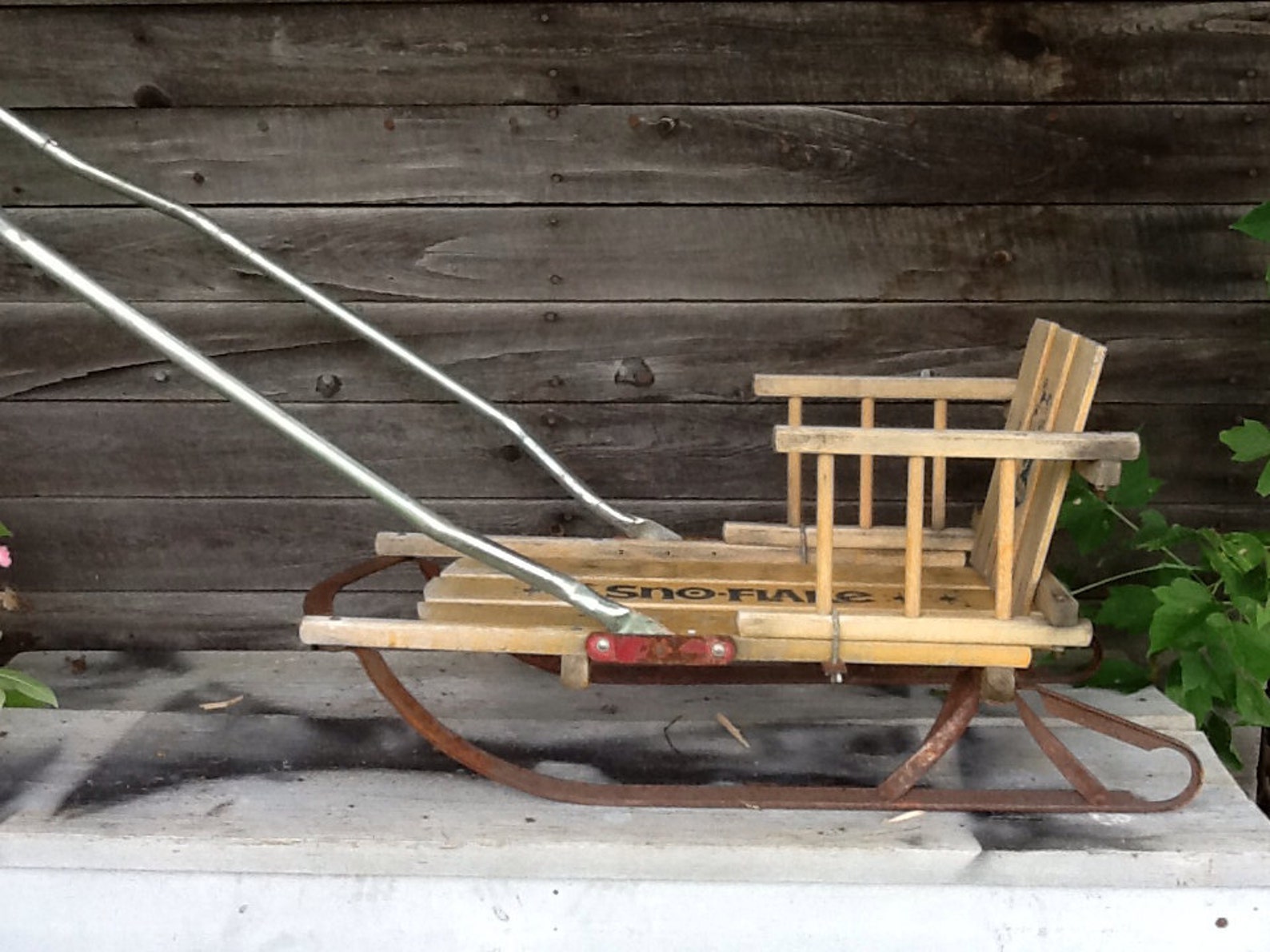 Vintage Wooden Toddler Sled Snowflake Wooden Sled Childs Sled Etsy
