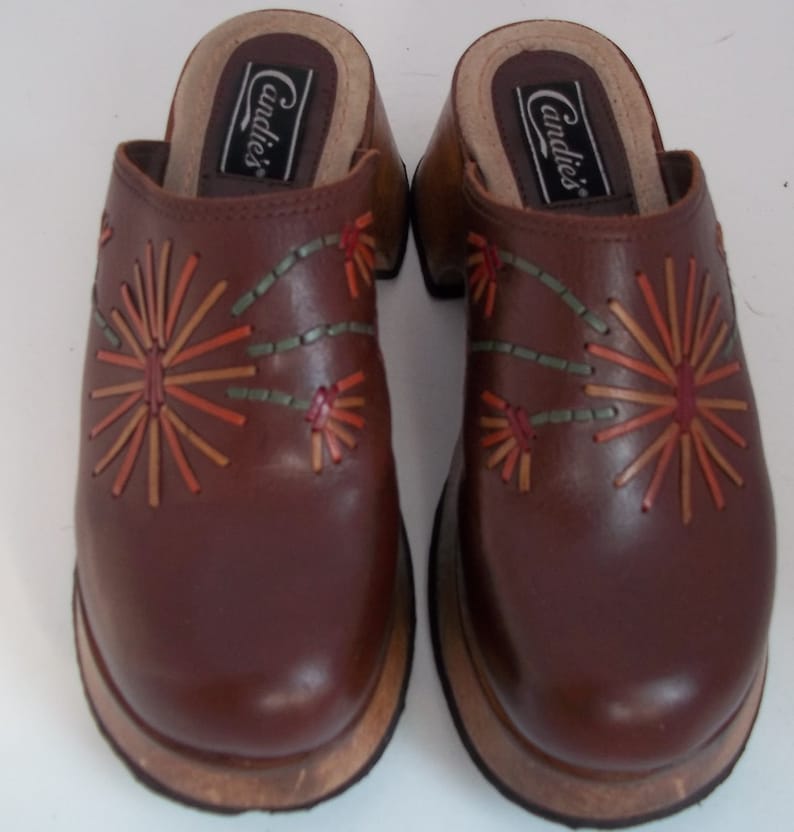 candies wooden clogs