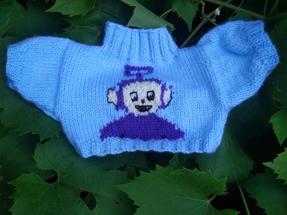 Handgestrickte Pullover Mit Teletubby Tinky Winky Fit Bauen Etsy