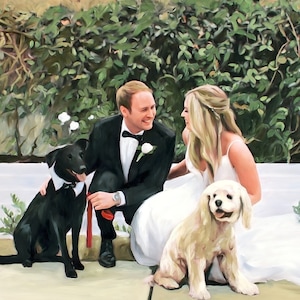 Custom Oil Painting from Photo, Engagement Gift for Couple, Custom Family Portrait on Canvas, Wedding Portrait, Wedding Gift, Ready to Hang