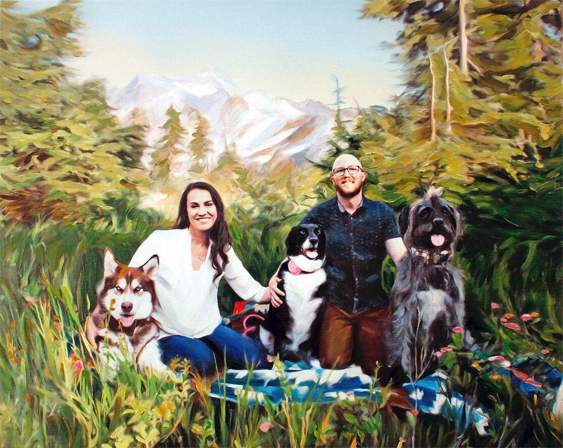 Family Portrait, Custom Portrait, Custom Painting from Photo, Family …