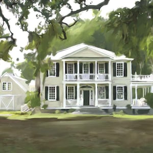 Personalized Home Portrait Painting from Photo, Custom House Painting, Real Estate Gift, Home Decor Gift, Personalized Gifts for Home image 3