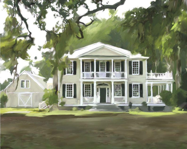 Personalized Home Portrait Painting from Photo, Custom House Painting, Real Estate Gift, Home Decor Gift, Personalized Gifts for Home image 3