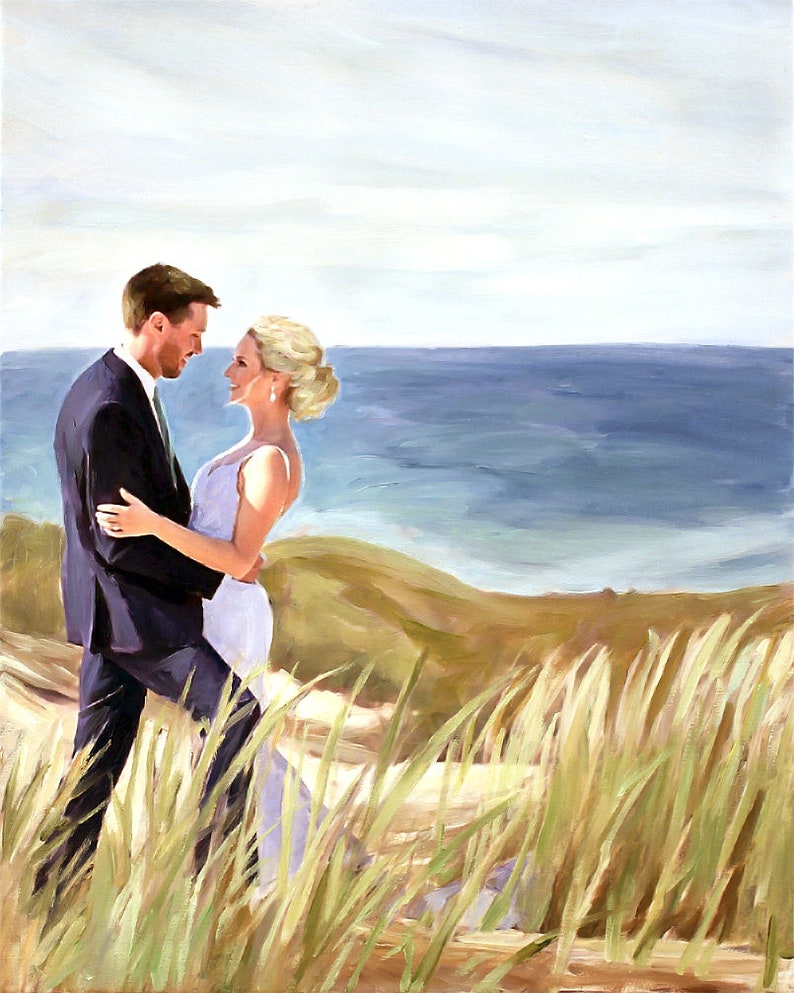 Custom Oil Portrait Painting from Photo, Engagement Gift for Couple, Family Portrait on Canvas, Wedding Gift, Personalized Art image 8