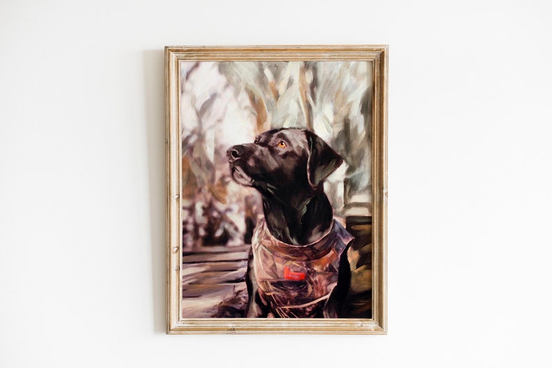 Custom Pet Portrait Painting on Canvas from Photo, Dog Portrait Hand Painted with Oil Paints Ultimate Gift image 2