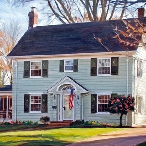 Personalized Home Portrait Painting from Photo, Custom House Painting, Real Estate Gift, Home Decor Gift, Personalized Gifts for Home image 6