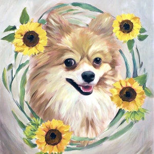 Custom Pet Portrait Painting on Canvas from Photo, Dog Portrait Hand Painted with Oil Paints Ultimate Gift image 5