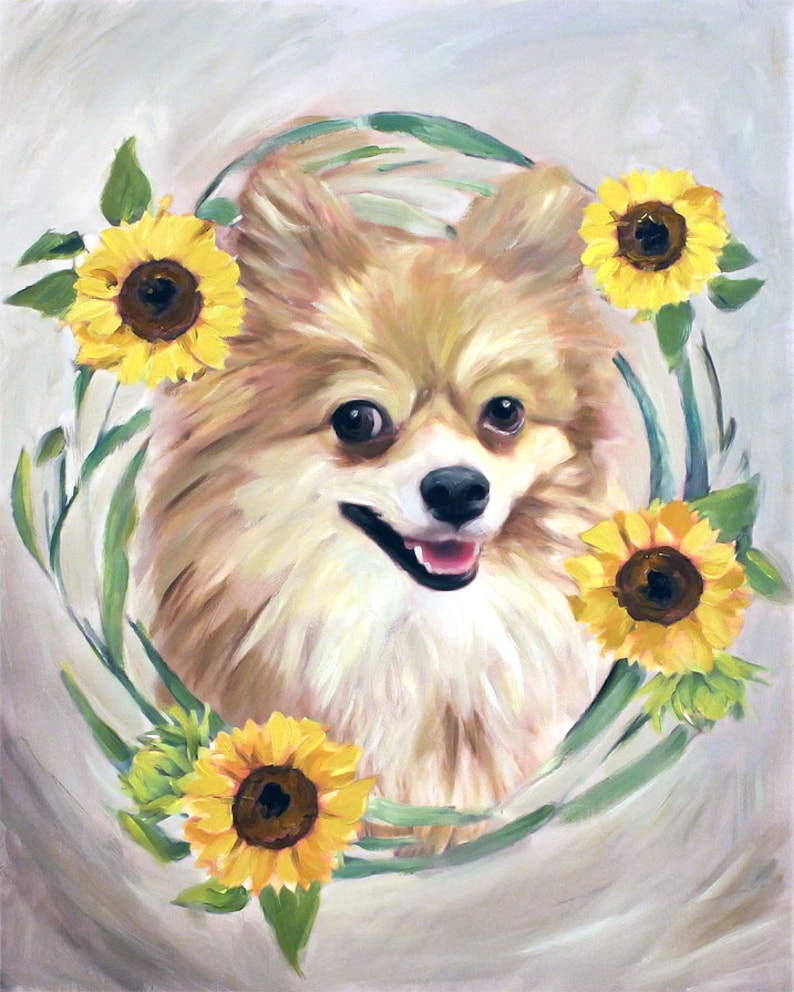 Custom Pet Portrait Painting on Canvas from Photo, Dog Portrait Hand Painted with Oil Paints Ultimate Gift image 5