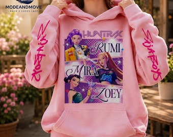 KPop Demon Hunter Hoodie, Rumi Mira Zoey Anime Print Sweatshirt, Kids Streetwear Pullover