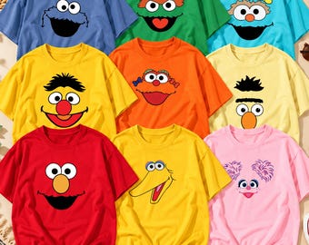 Street Monsters PNG Bundle, Elmo, Cookie Monster And Friends, Big Bird, Street Monsters Faces, Clipart Birthday Cricut Digital Files
