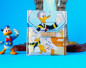DONALD DUCK credit card holder upcycling unique piece