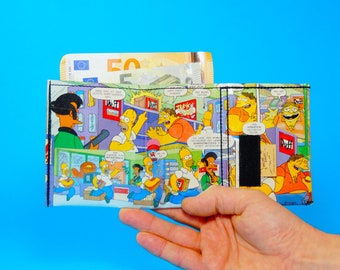 SIMPSONS & BART SIMPSON wallet comic upcycling on-off