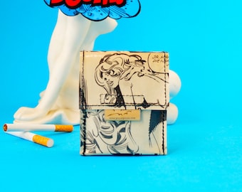 BATMAN Cigarette Case D.C. Comic Upcycling Unique Piece! Pauwpauw Cigarette  Sleeve, Box Superhero Comic Recycling 100% Handmade in Berlin