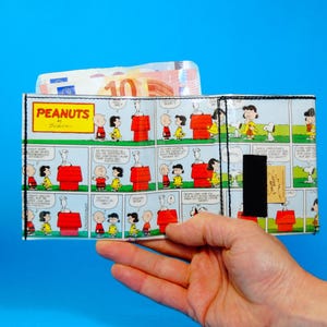 Carteira de quadrinhos SNOOPY & PEANUTS reciclada única