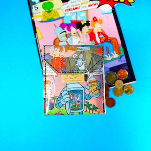 FUTURAMA Kartentasche upcycling Unikat