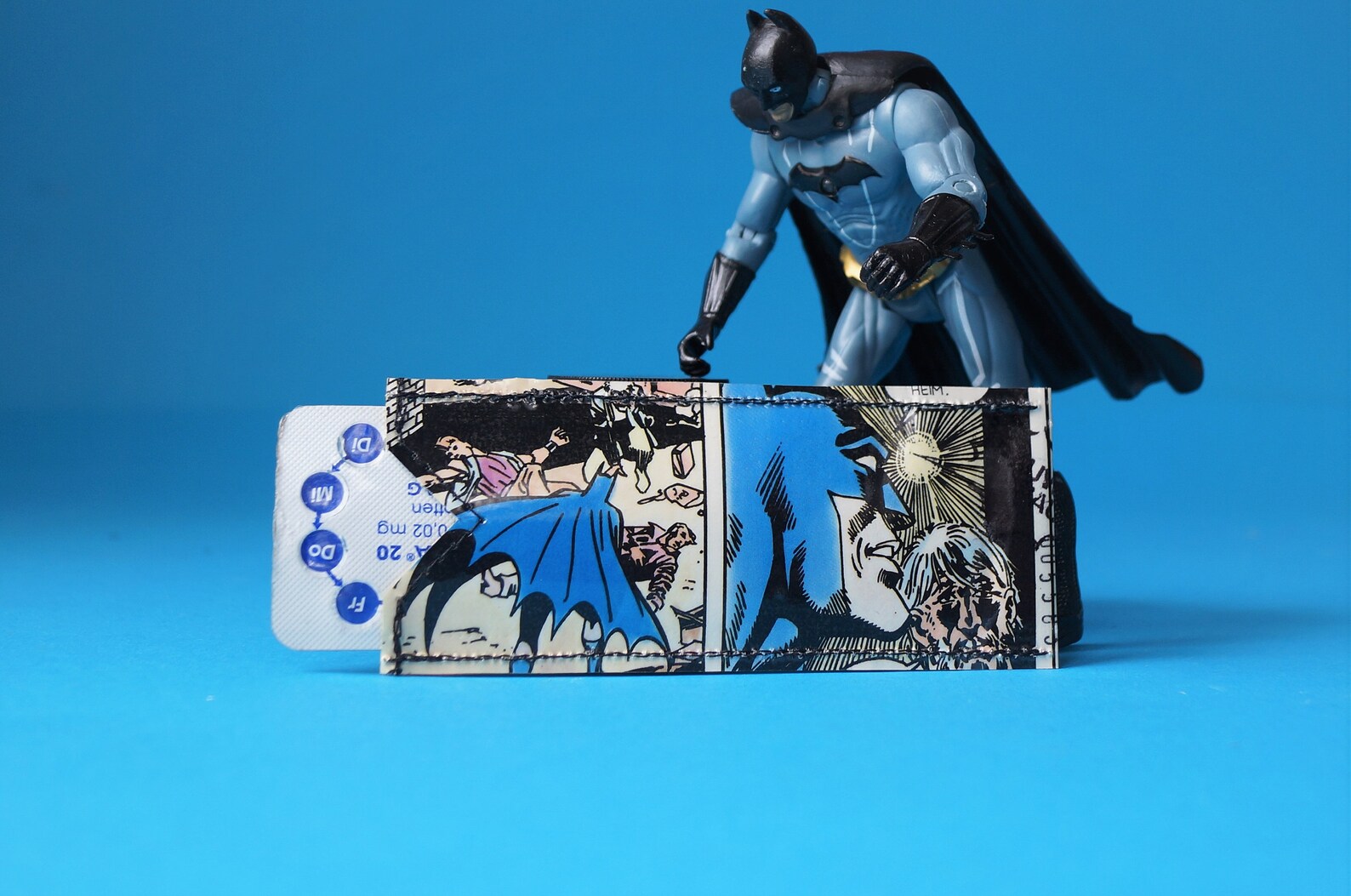 Pill cozy L BATMAN DC comic upcycling PauwPauw pill case Etsy