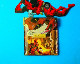DEADPOOL small wallet upcycling on-off