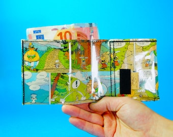 ASTERIX & OBELIX comic wallet upcycling one-off