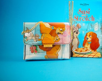 LADY and THE TRAMP handbag purse small chidrensbook upcycling on off