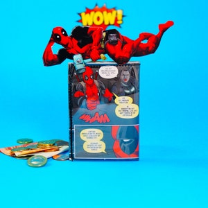 DEADPOOL comic wallet upcycling one-off