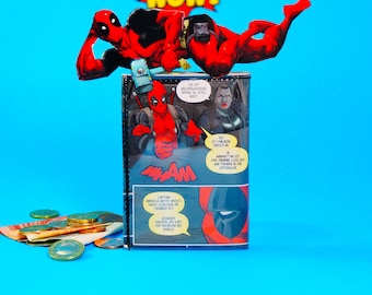 DEADPOOL Comic Portemonnaie upcycling Unikat