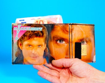 DAVID HASSELHOFF BRAVO 90's Portemonnaie upcycling Unikat