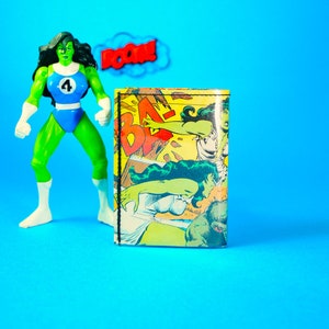 SHE-HULK Portemonnaie Comic upcycling Unikat