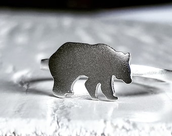Bear ring:. Silver 925 - Animal - Teddy Bear - Bangle - Jewel - Boreal - Fauna